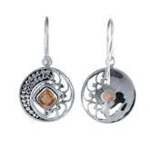SE-8214-CT Sterling Silver Earring With Citrine Q. Jewelry Bali Designs Inc